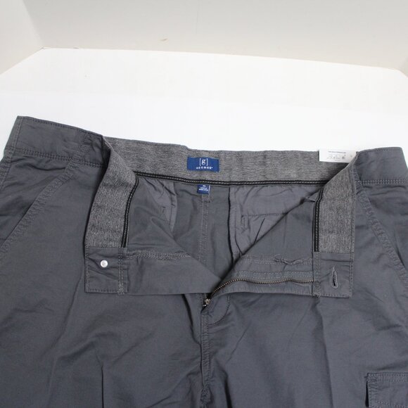 NWT George Men’s Charcoal Sky Below the Knee Messenger Or Cargo Style Shorts - Picture 11 of 13
